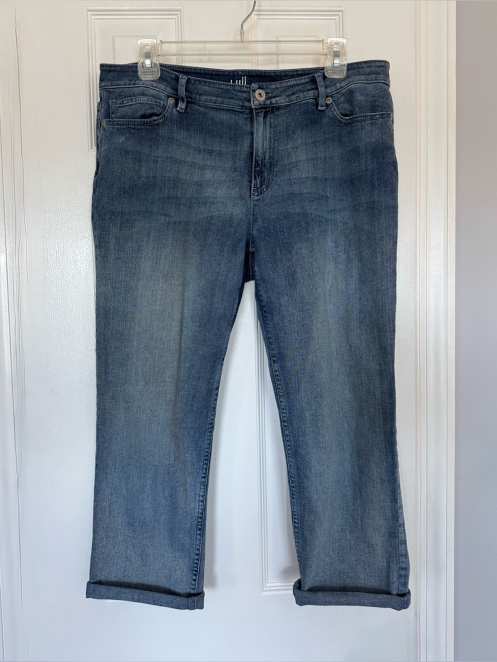 J Jill Authentic Fit Crop Midwash Blue Capri Jeans Size 10 - Picture 3 of 13